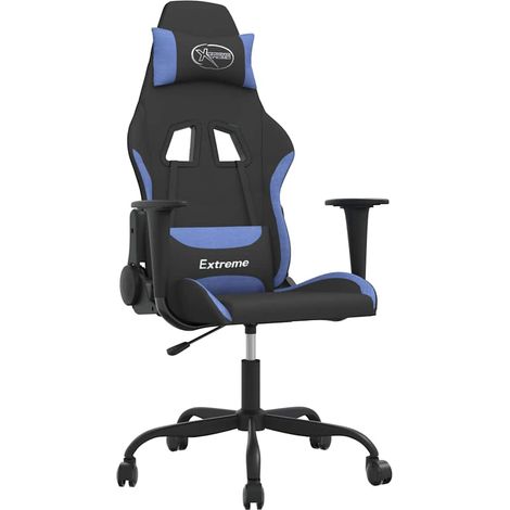 Maison Exclusive - Sedia da Gaming Nero e Blu in Tessuto (1/5)