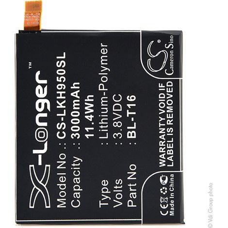 NX - Batterie téléphone, smartphone, GSM pour LG 3.8V 3000mAh - BL-T16EAC62718201 (1/3)