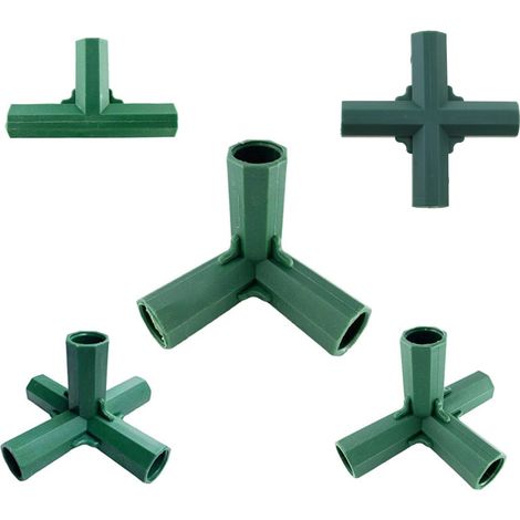 Raccord de tuyau en PVC 3/4/5 voies 16 mm Raccord de tuyau en plastique robuste Connecteurs de meubles de serre