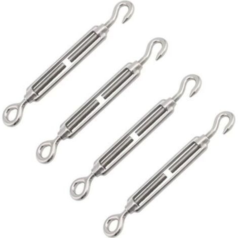 Tendeur De Cable, Ridoir M4, Tendeur Cable Inox, 4 PcsTendeur Cable Acier, Cable Tendeur, Tendeur Cable, Tendeur Inox, Tendeur Acier, Tendeur Vis, élingue Inox, Cable Avec Tendeur, Tendeur Fil (1/4)