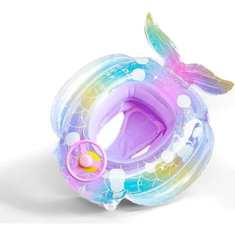 Bouée gonflable avec siège, 70 x 75 cm, pour enfants de 1 à 5 ans, accessoire flottant destiné aux jeux aquatiques récréatifs.-AquaForge (1/5)