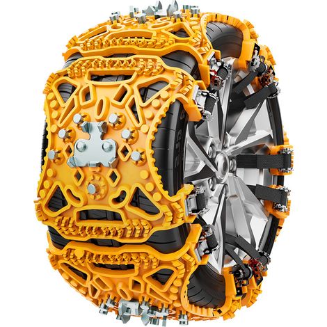 Verbesserte Schneeketten für Pkw, 2 TPU-Ketten für Lkw-/SUV-/ATV-Reifen, Reifenbreite 165–275 mm