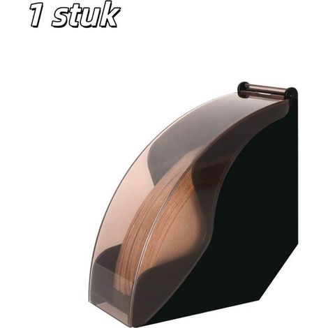 Porte-filtres à café avec couvercle anti-poussière – Boîte de rangement pour filtres coniques – Organisateur de cuisine – Noir (1/5)
