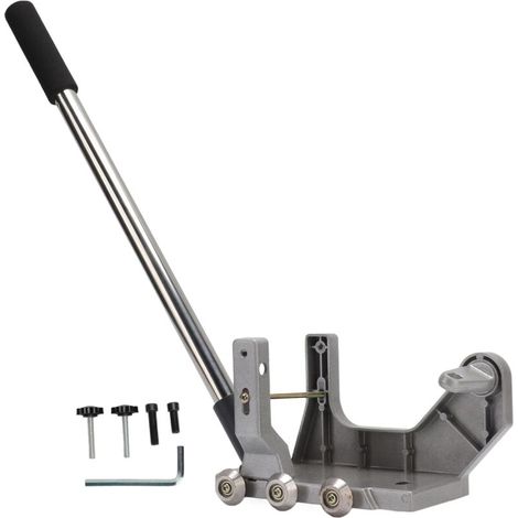Soporte ajustable para herramientas de calafateo ViaGasaFamido, soporte de aleación de aluminio plateado, soporte para máquina de limpieza de juntas de amoladora angular, fácil instalación y operación