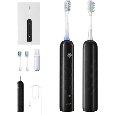 MOVA Fresh SweepDrive – Elektrische Zahnbürste mit USB-C & Drucksensor, 30 Tage Akkulaufzeit, Schwarz (1/5)