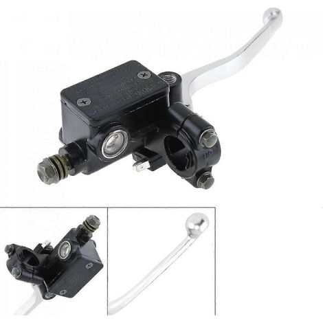 1 pièce M10 Maître-cylindre de frein avant supérieur pour moto, pompe de frein CNC, réservoir, levier hydraulique, compatible Honda Suzuki - Gauche