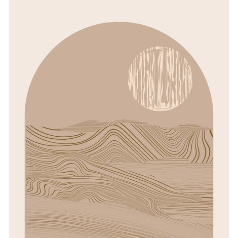 Papier peint panoramique - Paysage Boho - 130 cm x 141 cm (1/2)