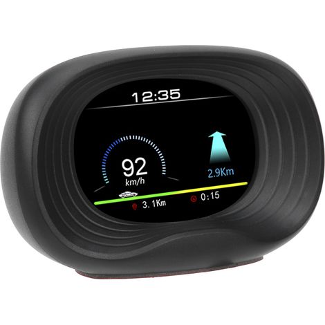 Affichage tête haute voiture universel HUD OBD2 + GPS projecteur alerte vitesse surtension avec détecteur radar (1/5)