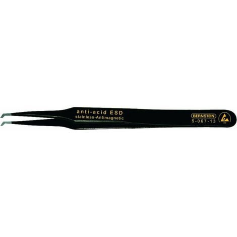 BERNSTEIN 5-067-13 SMD PINCE À POINTES BISEAUTÉES DE 2 MM REVÊTEMENT ANTISTATIQUE LONGUEUR 120 MM (1/2)