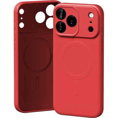 Mercury Halbsilikon MagSafe Hülle für iPhone 17 Pro Max Rot (1/5)