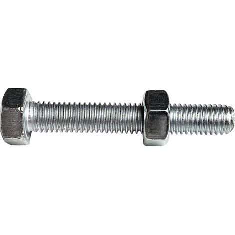 Boulon tête hexagonale Viswood finition zinguée Ø5 x 30 mm (lot de 20)
