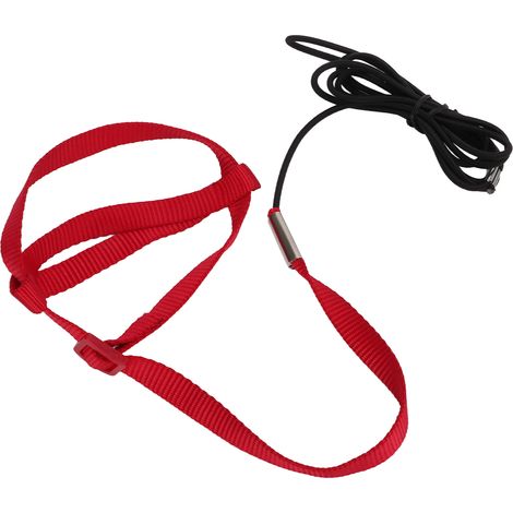 Laisse pour oiseau résistante aux morsures, réglable, pour l'entraînement au vol des perroquets, idéale pour les promenades et les fêtes (Rouge M) (1/5)