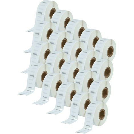vhbw 20x Label Roll 25mm x 25mm (750 Label) compatible with Dymo LabelWriter 450, 400 Twin Turbo, 400 Twin Label Maker White (1/4)