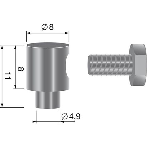 Horquilla cable - polea 2,5 mm
