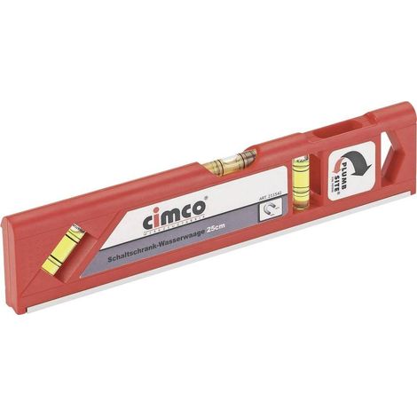 Cimco 211542 Nivel de burbuja negro 25 cm preciso