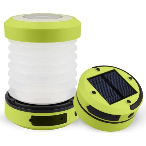 Lampe Solaire Étanche et Pliable, Lampe de Camping Solaire Rechargeable, Torche Solaire Portable (1/5)