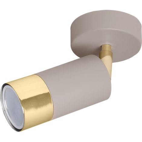 Plafonnier Hugo en cachemire doré, spot, 1 ampoule GU10 (1/5)