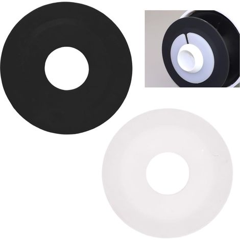 Lot de 2 Joints de Valve Chasse d'eau avec Skipper 45 Storm 33A Joints en Silicone Noir et Blanc Ø72 mm, Étanches et Durables, Accessoires pour Réservoir WC (1/5)