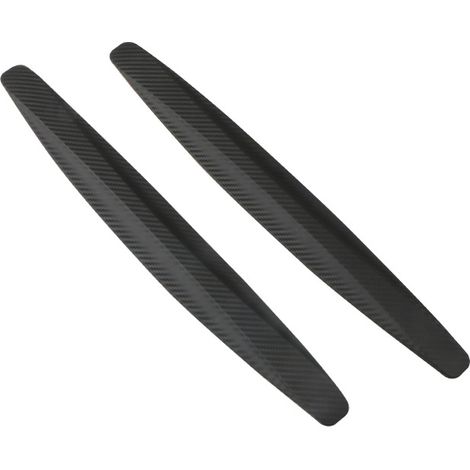 Universel De Voiture Avant Coin Arrière Bumper Guard Protector Fibre De Carbone Anti-collision Bande Autocollant Anti-frotter Bord 2 PCS Noir