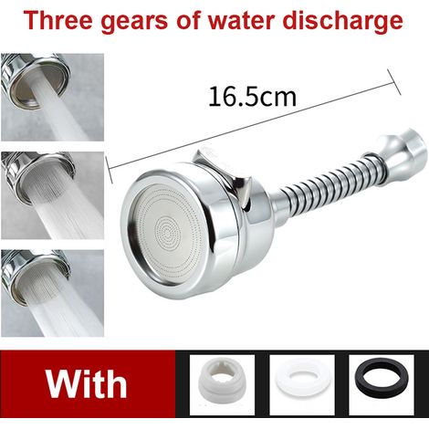 Adaptateur universel 3 modes pour robinet de cuisine avec aérateur et pommeau de douche P (1/5)