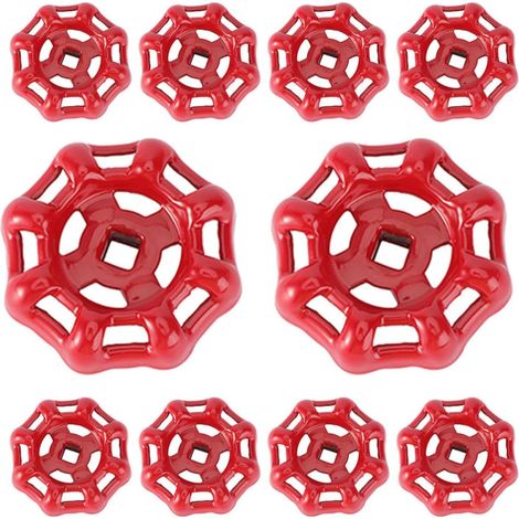Poignée de Vanne en Acier Inoxydable Rouge (1/5)