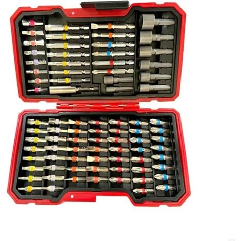 Coffret Douille Cliquet pour Outillage Jeu D'embouts De Tournevis Électrique Coloré De 83 Pièces Avec Étui De Rangement Réparation À Domicile Entretien Automobile Outil De Réparation Automobile