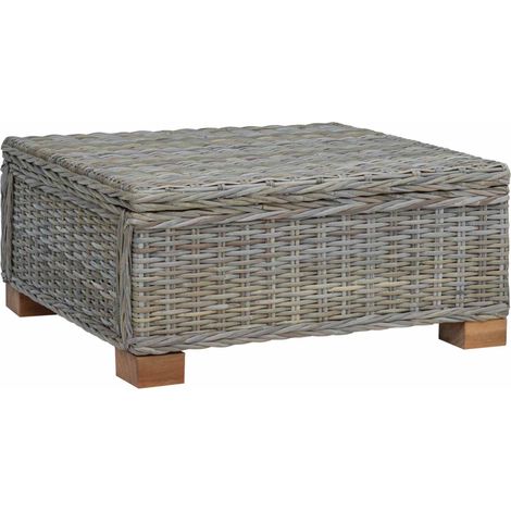 Coffee Table GENDT Natural Rattan Kubu Grey 67 x 60 x 30 cm vidaXL (1/5)