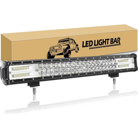 59cm 324W Barre Lumineuse LED de Travail, 12V 24V Rampe Barre de Led 4x4, IP67 etanche Barre d'éclairage led pour Offroad Véhicules Voiture Camions Tracteur,6000K feu antibrouillard (1/5)