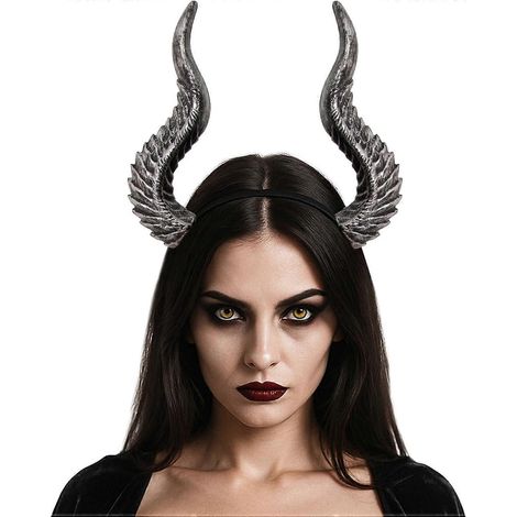 Coiffe corne de diable ajustable, accessoire coiffure soirées costumées, mariages, style punk gothique, convient femmes et hommes (1/5)