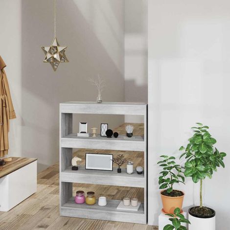 vidaXL Estantería madera contrachapada gris Sonoma 80x30x103 cm (1/5)
