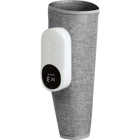 Masseur de Jambes Rechargeable pour Circulation Masseur de Mollets sans Fil avec Chaleur avec 3 Modes et 3 Intensités pour Soulager la Douleur des Jambes Circulation Gris (1/5)