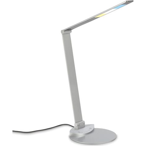 Lampe de table LED réglable, Lampe de table LED orientable, Lampe de bureau Touch, Température de couleur réglable, Variable, Couleur argentée (1/3)