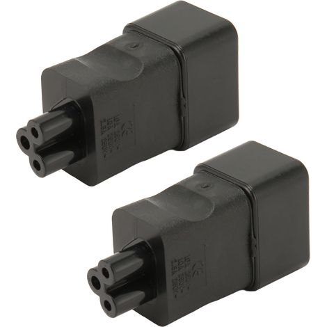 Lot de 2 adaptateurs secteur IEC320 C20 vers IEC320 C6 professionnels pour ordinateur portable, PDU, serveur, UPS, prise 250 V (1/5)