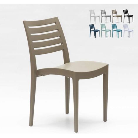 24 Chaises Firenze Grand Soleil polypropylène restaurant promo offre stock - Beige (1/5)