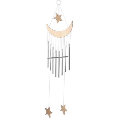 Carillon Éolien - 65 cm - Bois Et Métal - Naturel - 1 Pièce (1/5)
