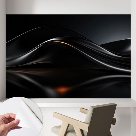 Papier peint autocollant adhésif avec imprimé motifs uniques apparence moderne Vagues métalliques 104x70 cm (1/5)