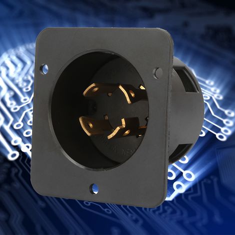 Prise de générateur industriel NEMA L14-30C à 4 trous, 30 A, 125 V-250 V, homologuée UL (1/5)