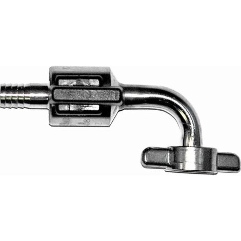 Robinet d'arrêt pour bière courbé en acier inoxydable, diamètre nominal 7 mm, raccord à vis pour têtes de fût