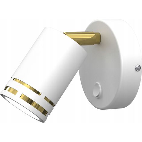 Wandleuchte Deckenleuchte Weiß Gold Beweglicher LED Schalter