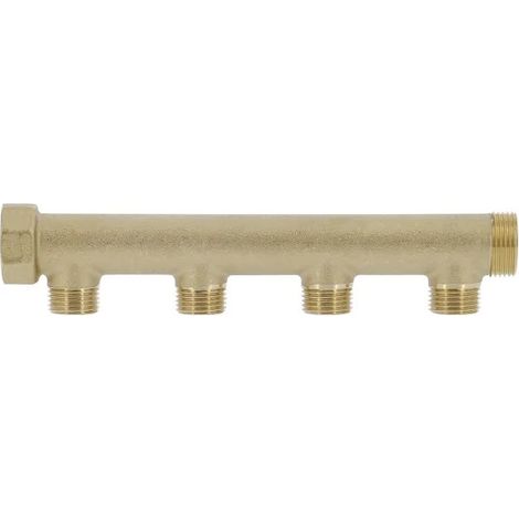 Collecteur mâle-femelle 3/4'' (20/27), 4 départs mâle 1/2'' (15/21), pour sanitaire