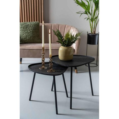 Leitmotiv Boaz Tavolino d'appoggio nero design minimalista