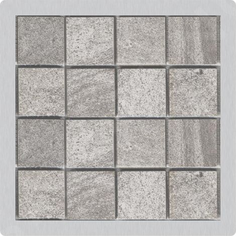 Alca - Grille pour l'insertion de carreaux 9x9 cm, acier inoxydable MPV016 (1/2)