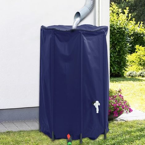 Serbatoio d'acqua pieghevole con rubinetto, 500 L, in PVC (1/5)