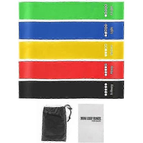 Ensemble de bandes de résistance pour renforcement musculaire, fitness, exercices pour les jambes, yoga et tractions. (1/4)
