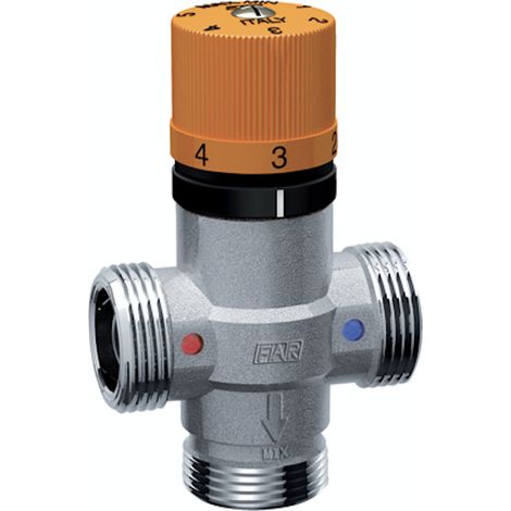 Thermostatischer Mischer verchromt für Solaranlagen FAR 3954  1"
