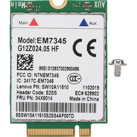 4G LTE Wireless-Netzwerkkarte EM7345 für Lenovo FRU 04X6014 - Kompatibel mit T450, X250, X240, T440, L440 (1/5)