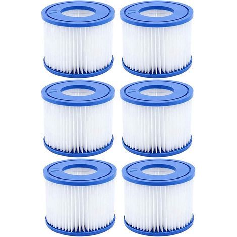 6 pièces - filtre spa - Convient pour Bestway I Intex E Type VII /D/VII - élément filtrant - élément filtrant bestway 58318 (1/5)