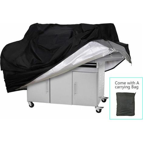 ((0.54kg)-150X100X125CM) Housse de barbecue, 210D Oxford Silver Coated Polyester Barbecue Cover (1/5)