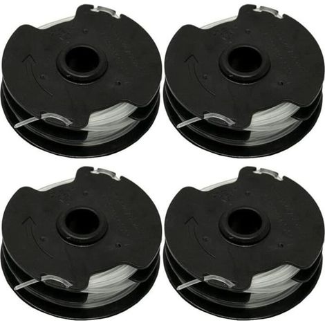 (Noir)Lot de 4 bobines de Rechange pour débroussailleuse sans Fil Parkside PRT 550 A1 - Lidl IAN 311404,PRTA 20-Li C3 IAN351753 (1/4)