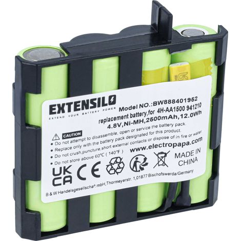 EXTENSILO Akku kompatibel mit Compex Vitality  Medizintechnik (2300mAh, 4,8V, NiMH) (1/5)